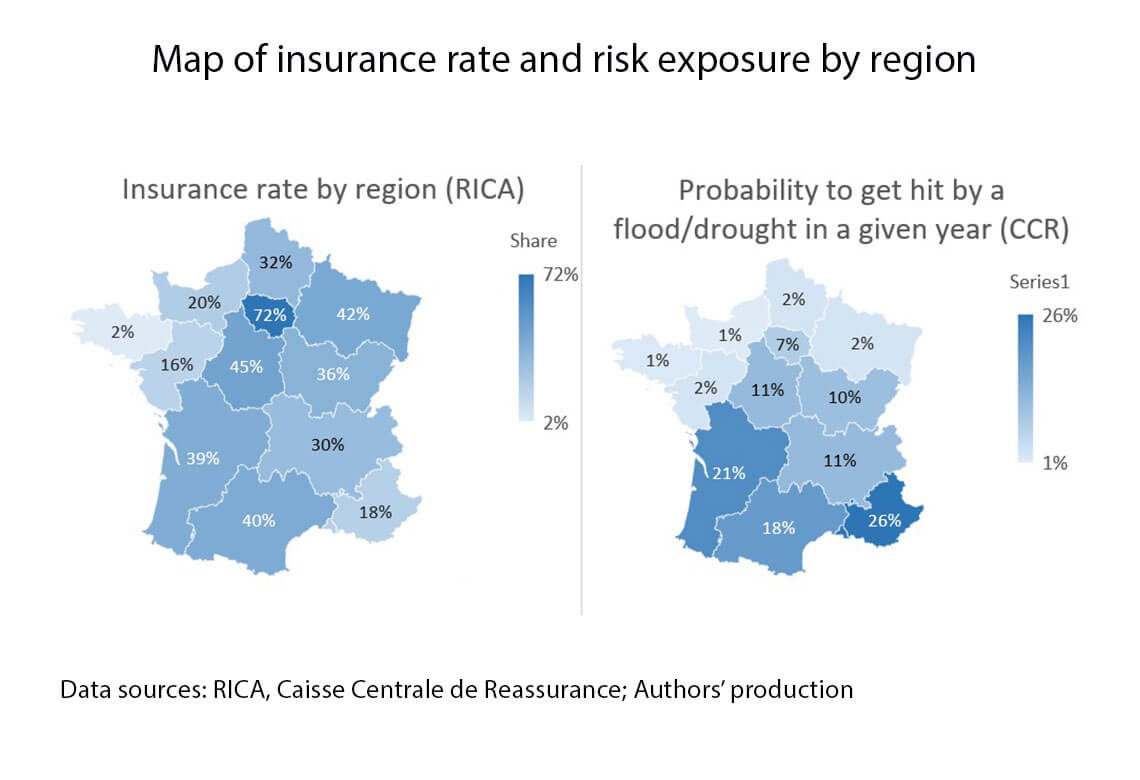Map of insurance rate and risk exposure by region