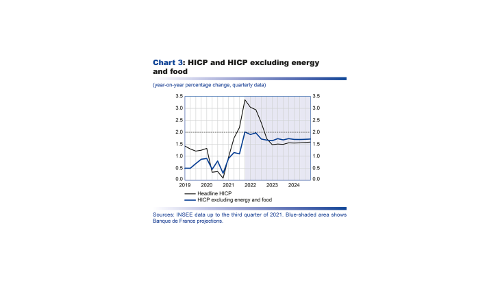 Macroeconomic projections – December 2021 - HICP and HICP excluding energy and food