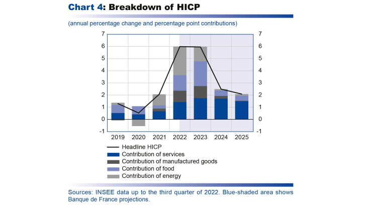 Macroeconomic projections – December 2022 - Breakdown of HICP