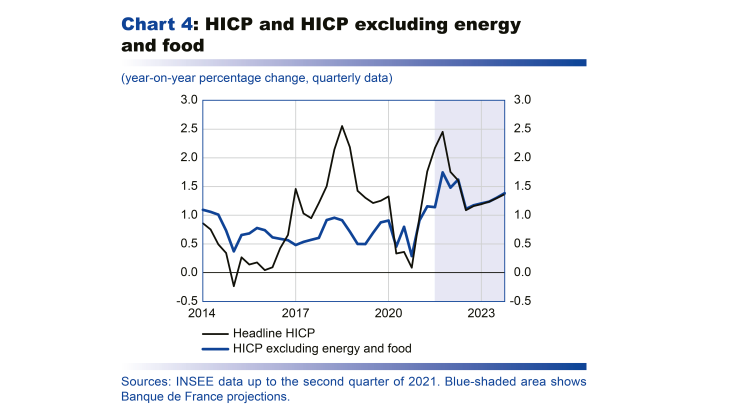 Macroeconomic projections – September 2021 - HICP and HICP excluding energy and food