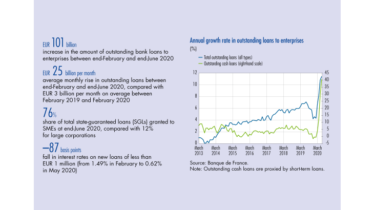 Annual growth rate in outstanding loans to enterprises
