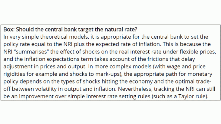 Should the central bank target the natural rate?
