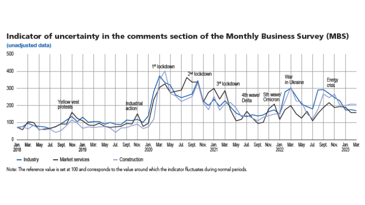 Indicator of incertainty in the comments section of the Monthly Business Survey (MBS)