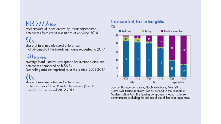 Breakdown of bank, bond and leasing debts