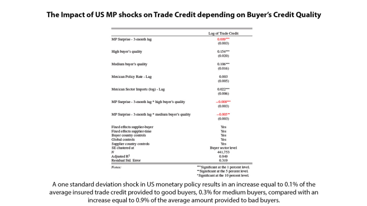 The impact of US MP Shocks on Trade Credit depending on Buyer's Credit Quality