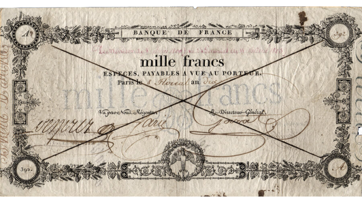 Banque de France–Premier billet_Les collections