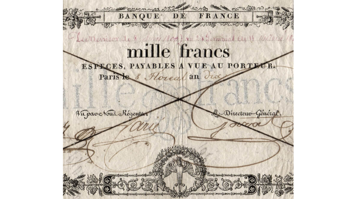 Banque de France–Premier billet_Les collections