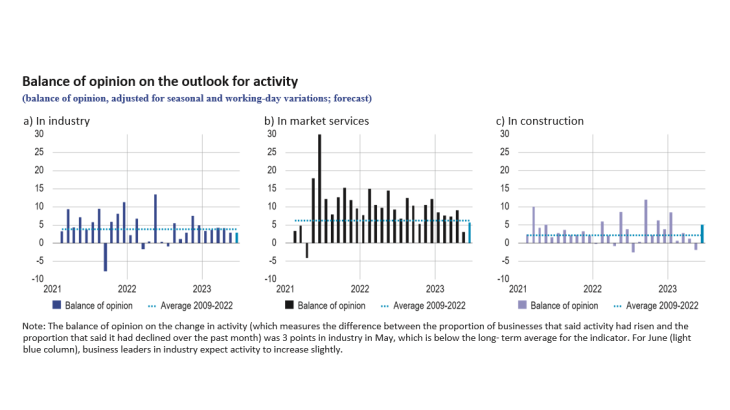 Balance of opinion on the outlook for activity