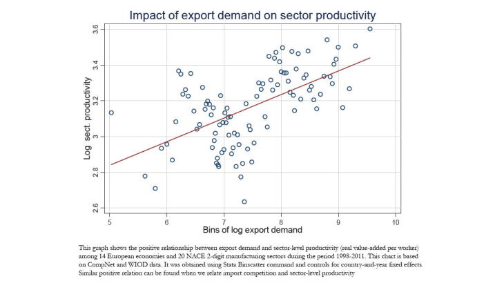 Impact of export demand on sector productivity