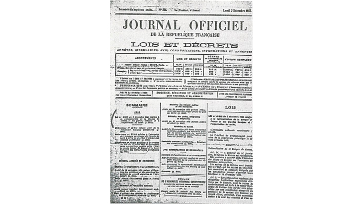Loi du 2 décembre 1945 – Journal officiel