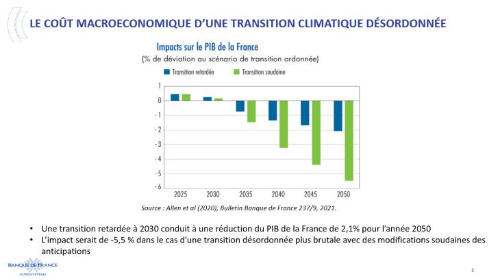 Le coût macroéconomique d'une transition climatique désordonnée