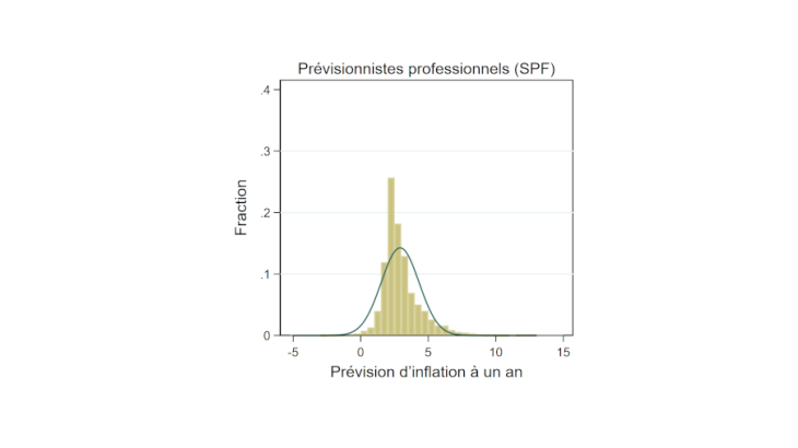 Figure 1 – Distribution des anticipations d’inflation aux États-Unis Source : Calculs des auteurs.