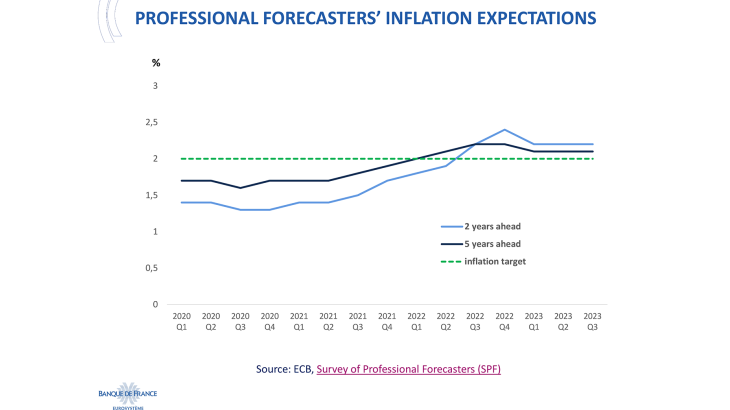 Professional forecaster's inflation expectations