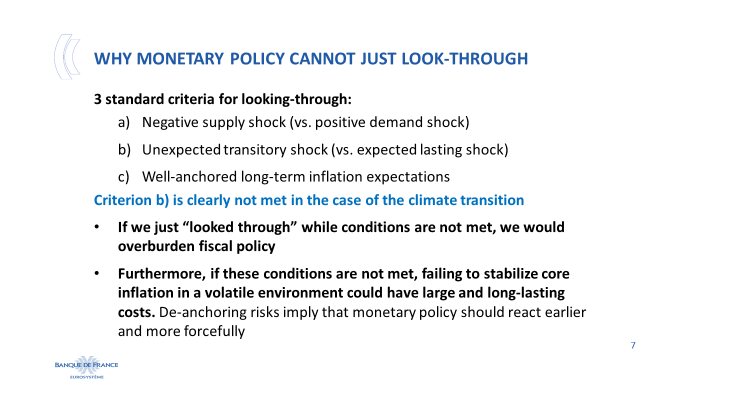 Why monetary policy cannot just look through