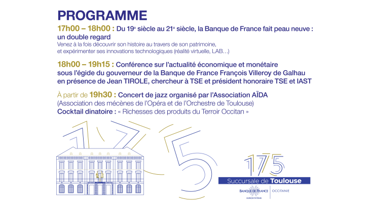 Invitation : Inauguration de la succursale de Toulouse (programme)
