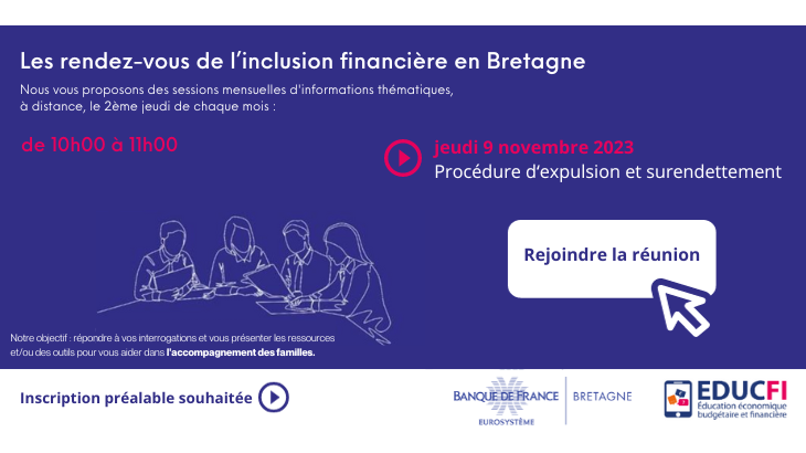 Les rendez-vous de l’inclusion financière en Bretagne: 9 novembre 2023