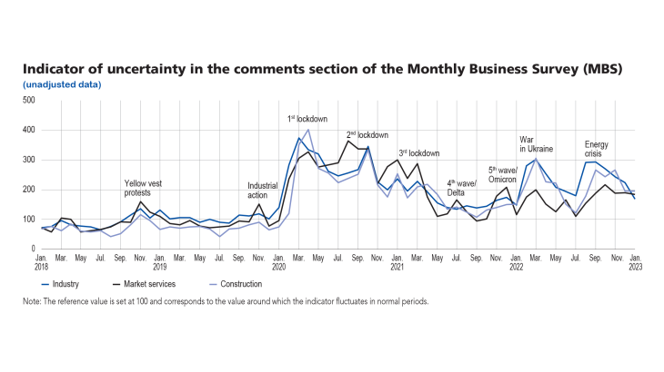 Indicator of uncertainty in the comments section of the Monthly Business Survey (MBS)