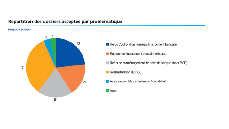 Répartition des dossiers acceptés par problématique