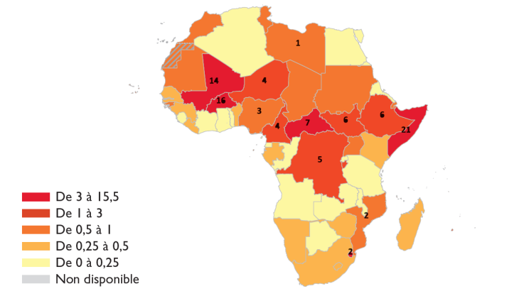Conflictualité en Afrique entre mai 2021 et mai 2022