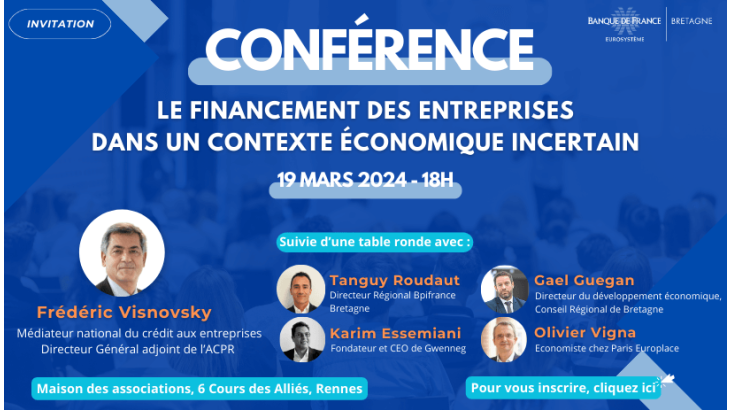 Visuel - Conférence : Le financement des entreprises dans un contexte économique incertain