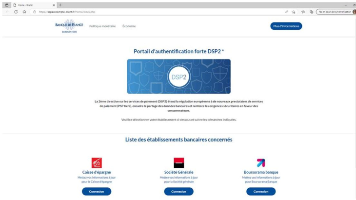 exemple de faux portail d'authentification forte