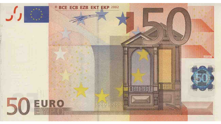 recto du billet de 50 euros