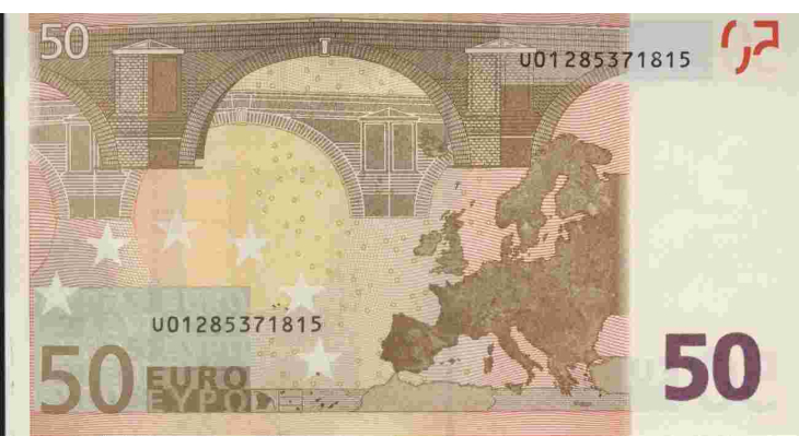 verso du billet de 50 euros