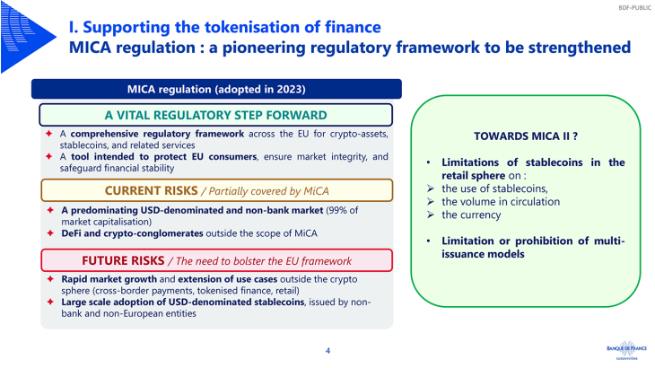 MICA regulation : a pioneering regulatory framework to be strengthened