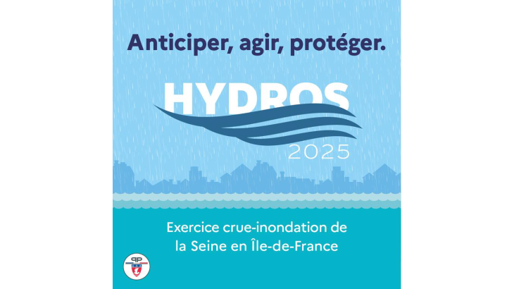 visuel hydros exercice crue inondation de la Seine