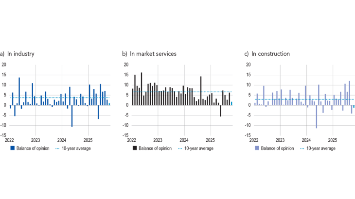 Balance of opinion on the outlook for activity