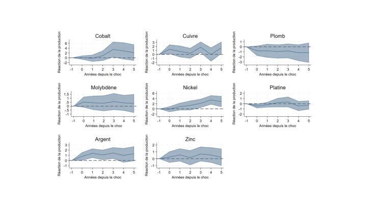 Graphique 4 : Élasticité-prix estimée pour chaque minerai