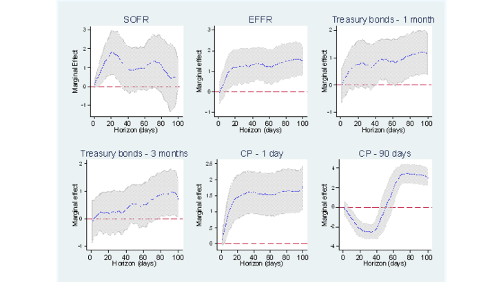 Chart 3: Effect of a monetary policy shock