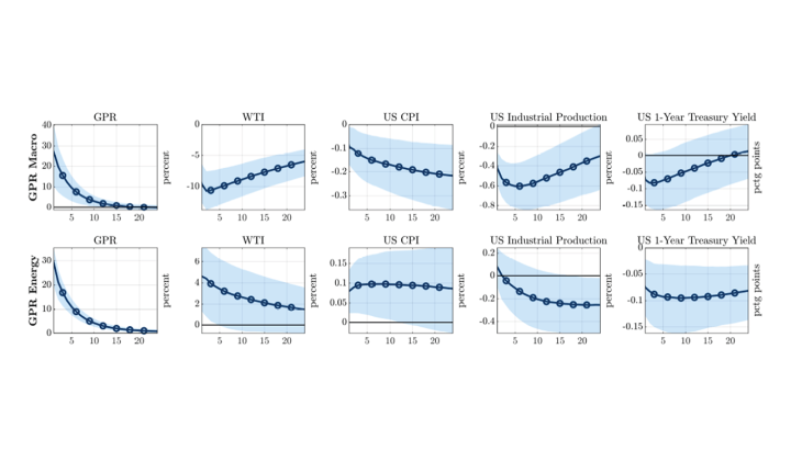 Chart 2: Macroeconomic effects of GPR macro and energy shocks