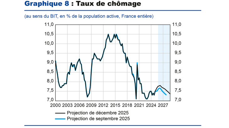 Graphique 8 : Taux de chômage