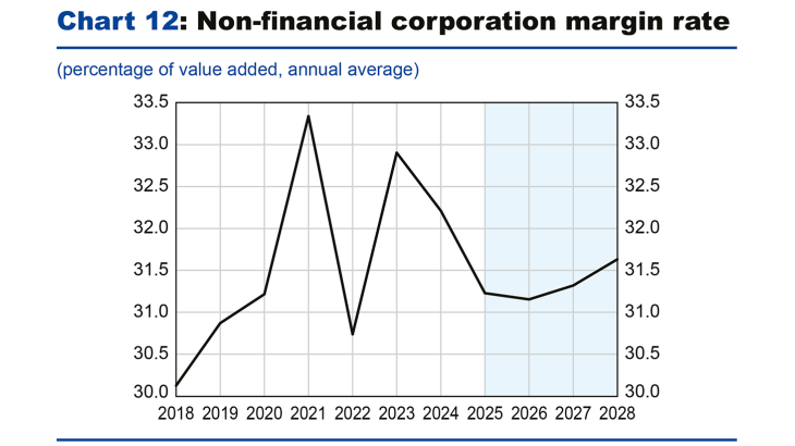 Chart 12: Non-financial corporation margin rate