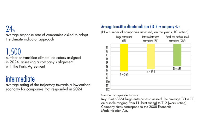 Average transition climate indicator (TCI) by company size