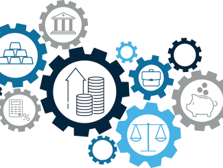 engrenages représentant l'or la bourse l'épargne la justice les taux