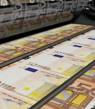 Machine imprimant des billets en euro