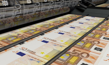 Machine imprimant des billets en euro